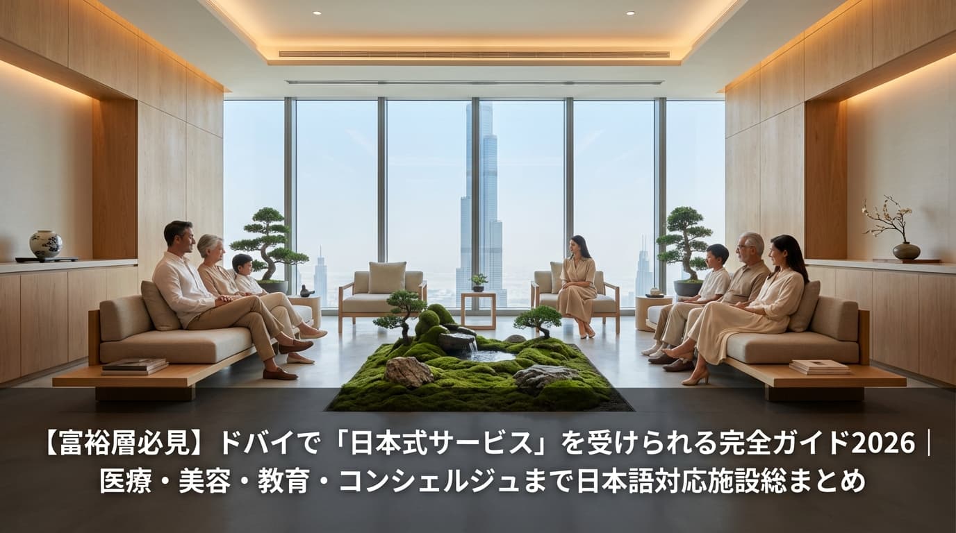 【富裕層必見】ドバイで「日本式サービス」を受けられる完全ガイド2026|医療・美容・教育・コンシェルジュまで日本語対応施設総まとめ